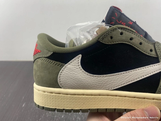 Official Maikesneakers OLIVE' DM7866-002 SP SCOTT TRAVIS X 'BLACK JORDAN 1 OG AIR LOW 0729